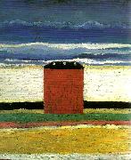 Kazimir Malevich red house Spain oil painting artist